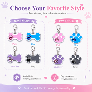 Zinc Alloy Casting Anti-Lost Pet Nameplate Rhinestone Bone Paw <b>ID</b> <b>Tags</b> Engravable Dog Name <b>Tag</b> Lobster Clasp Charms - Product Image 6