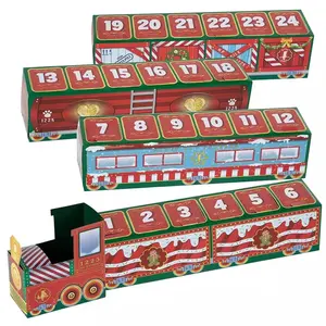 Calendario de Adviento de Navidad 2024 para niños, caja sorpresa de tren Kalender de Adviento para regalos de Navidad para niños, Calendario de Adviento