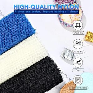 3 Pieces African Bath Sponge African Net Long Net Bath Sponge Exfoliating Shower Body Scrubber Back Scrubber Skin Smoother - Product Image 5