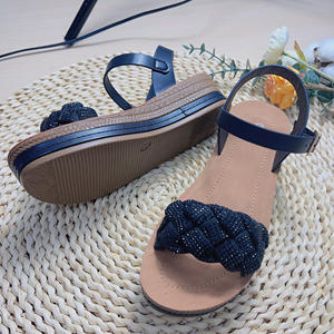 <span class=keywords><strong>Sandali</strong></span> estivi con tacco basso da donna con soletta piatta in PU aperta chiusura allacciata da spiaggia con cinturino Casual da esterno scivoli - Product Image 2