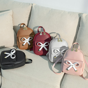 Mini Zaino in Pelle PU <span class=keywords><strong>per</strong></span> Donne e Ragazze, Borse a Spalla alla Moda, Borse <span class=keywords><strong>per</strong></span> Cellulare, Dolce Zaino da Donna con Fiocco - Product Image 1