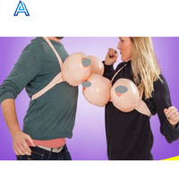 Jouet de fête en PVC durable soufflant à l'air jouet de soutien-gorge gonflable pour adulte spectacle de fête mamelon gonflable mamma staphylion bubby jouet