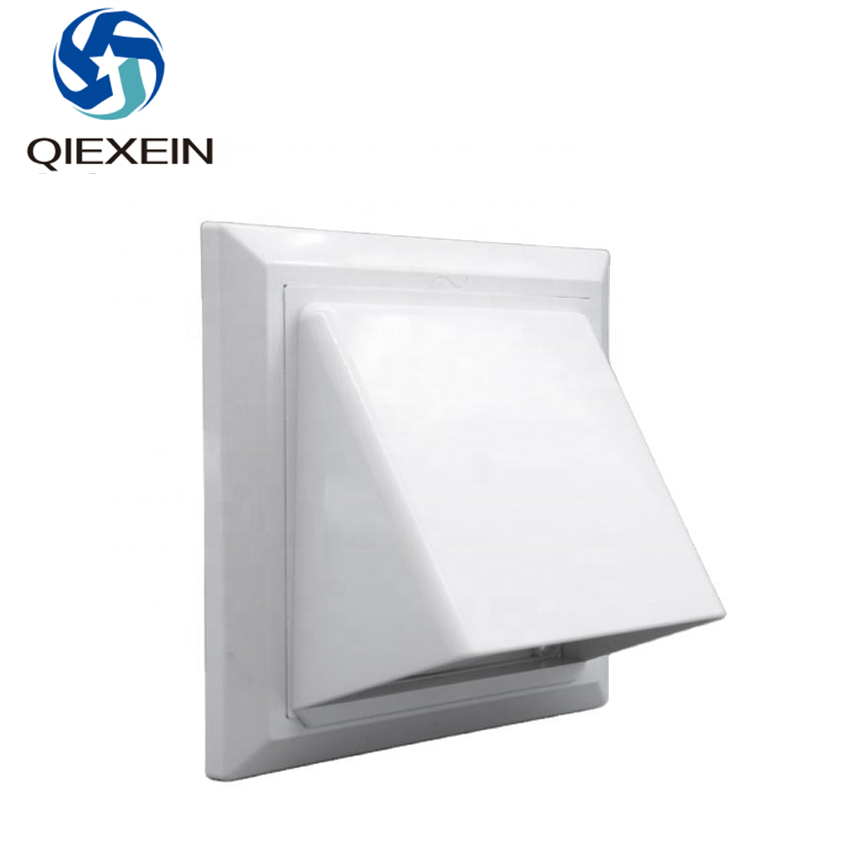 QIEXEIN ABS Wall Square External Rainproof Exhaust Hood HVAC Parts Air Conditioning Hydroponics Ventilation System