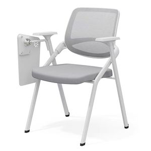 Chaise de bureau au design moderne, empilable, rembourrée, avec roulettes, pour salle de réunion - Product Image 4