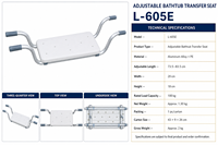 Silla de Baño Plegable SimplyWalk L-605E de Aluminio con Soporte OEM para Distribuidores de Equipos de Rehabilitación