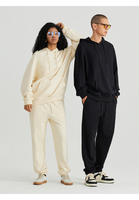 Hoodie personnalisé ODM automne 100% coton 330GSM French Terry unisexe coupe oversize avec impression, broderie, poche, anti-boulochage, haute qualité
