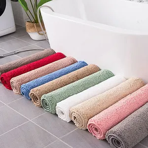 Elegant Hot Selling Microfiber Water Absorbent Luxury Non Slip Grey Mats Bathroom Rug