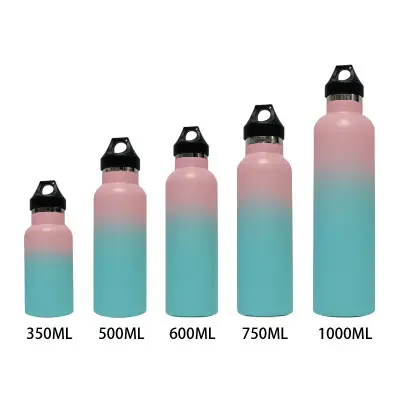 Non-Toxic BPA Free -Reusable Sport Bottles 350/500/600/750/1000ML for Hot/Cold Water, Ideal Vacuum Flask