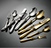 Gourde |   Ensemble de couverts de haute qualité en acier inoxydable forgé 304, ensemble de couverts de luxe pour hôtel, ensemble de couverts pour mariage, ensemble de couverts pour banquet