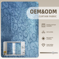 ColorsTex ODM OEM Tissu non tissé jacquard gaufré tendance 100% polyester respirant occultant poids moyen 190 g/m² Rideau noir