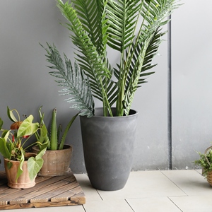 <span class=keywords><strong>Pot</strong></span> de plante blanc Worth <span class=keywords><strong>Pot</strong></span> de <span class=keywords><strong>fleur</strong></span> <span class=keywords><strong>en</strong></span> plastique de 11.5 pouces motif de tréfilage grands pots ronds blancs pour intérieur extérieur - Product Image 4