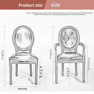 American-Style Distressed Vintage Solid Wood Dining <strong>Chair</strong> Modern Round-Backed Armchair for Home Restaurant Use European-Style - Product Image 5