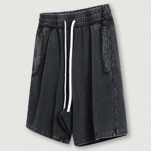 Pantaloncini da uomo personalizzati da uomo tagliati e cuciti Vintage Shorts Casual da uomo in Denim/Shorts con lavaggio acido Cargo - Product Image 6