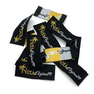 Etiqueta tejida de poliéster para ropa tejida personalizada más vendida, Etiquetas tejidas de marca con logotipo personalizado, uso para ropa - Product Image 5