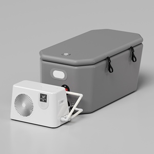 Enfriador de Inmersión en Frío Listo para Enviar con Unidad de Bomba y Sistema de Filtro de Ozono, Bañera de Hielo Inflable Gris para Crioterapia - Product Image 2