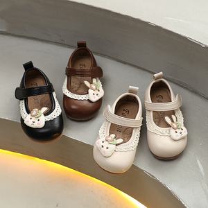 أحذية كاحل أنيقة للفتيات بتصميم كرتوني لطيف مع فيونكة، أحذية أطفال جديدة للمشي لربيع وخريف <span class=keywords><strong>2026</strong></span> مصنوعة من البولي يوريثين - Product Image 1