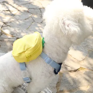 Ransel nanas anjing peliharaan Shiba Inu tas tamasya makanan ringan tas portabel Teddy anjing kecil Harness