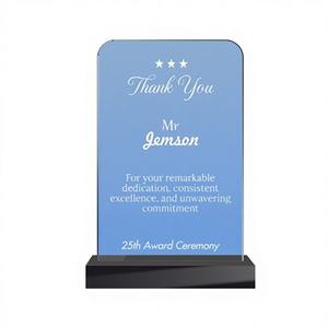 Trofeo de Acrílico Rectangular con Borde Pulido y Grabado, Impreso en Letterpress, Duradero, Recuerdo para Eventos Corporativos y Empleados - Product Image 1