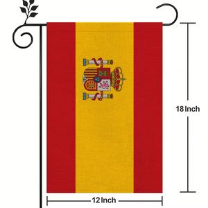 Drapeau d'<span class=keywords><strong>Espagne</strong></span> en lin de haute qualité pour l'extérieur, 12*18 pouces, plus de styles au choix - Product Image 2