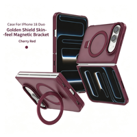 Coque de protection intégrale anti-rayures et anti-taches avec support magnétique plat pour véhicule, compatible avec iPhone Duo