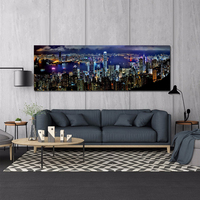 Impression sur toile de scène nocturne de la ville, affiche de paysage moderne, art mural, impression à l'encre imperméable pour la décoration intérieure, salon, chambre à coucher