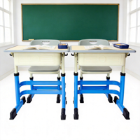 Ensemble Chaise et Bureau Étudiant Moderne à Hauteur Réglable avec Panier de Rangement et Crochet, Design Ergonomique, Cadre Métallique, Mobilier pour École et Chambre