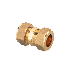 Conector de unión de tipo de compresión de cobre a cobre de latón para accesorios de tubería de cobre para calentador de agua solar de placa plana