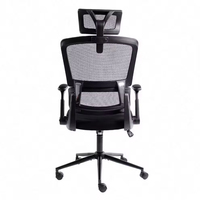 Chaises de salle d'attente exécutives contemporaines à dossier haut en maille, pivotantes, avec hauteur réglable et soutien lombaire