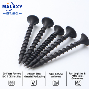 Vis à cloison sèche Malaxy à tête trompette avec revêtement phosphate noir pour installation au plafond - Product Image 3