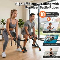 2 Cordes de Combat Lestées en Acier Allié, Sans Fil, pour Entraînement à Domicile, Pièces et Accessoires de Machine d'Exercice Réglables pour l'Entraînement de Force