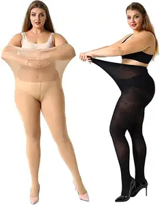 Women's 20D Plus Size Control Top Tights Ultra-Soft Panty Hose