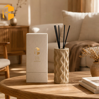 Diffuseur de parfum en céramique 3D ondulé FUBEI LIVING, emballage personnalisé de qualité supérieure, huile parfumée naturelle, cadeau d'anniversaire