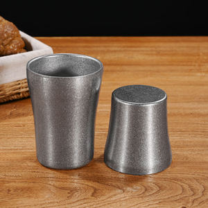 Taza de Café Americana de Acero Inoxidable Industrial, Color Gris Tormenta, 280 ml, para Acampar al Aire Libre, Estilo Vintage Personalizado - Product Image 3