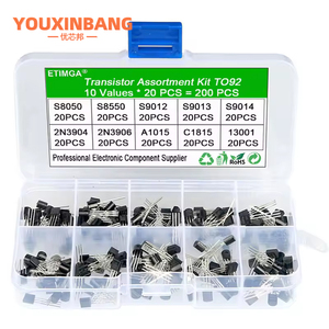 200pcs 10 giá trị TO92 <span class=keywords><strong>Transistor</strong></span> Assortment Kit cho s8050 s8550 s9012 s9013 s9014 2n3904 sn3906 A1015 C1815 13001 - Product Image 5