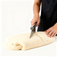 Ustensiles de cuisine et emporte-pièces pour pâtisserie, grattoir à pâte en acier inoxydable avec manche en acier pour légumes et fruits