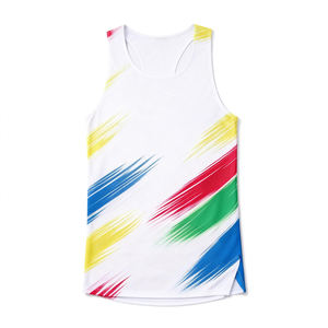 Custom Multi Color Men Seamless Ultra Lightweight Polyester Tank Tops Quick Dry Running Events Breathable Marathon Race <b>Vest</b> - Product Image 3