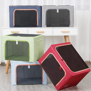 Caja de almacenamiento de ropa de gran capacidad a <span class=keywords><strong>precio</strong></span> de fábrica, contenedores de almacenamiento de ventana transparente, contenedores de almacenamiento apilables con asas - Product Image 2