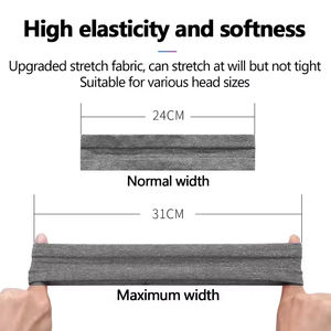 Bandeau anti-dérapant pour hommes et femmes Bandeau élastique respirant anti-humidité pour Fitness Gym Yoga Running Football Basketball - Product Image 4