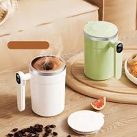 Mug intelligent à agitation automatique de 400 ml avec affichage numérique de la température, mélangeur à café électrique avec revêtement en acier inoxydable