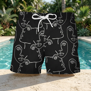 Shorts pour hommes YRoma, été, respirant, tissu satiné, imprimé par transfert thermique, 100% polyester, séchage rapide, écologique, taille haute - Product Image 3