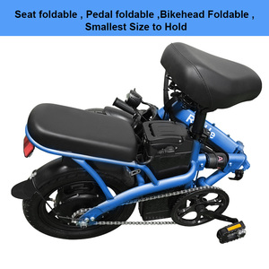 D1 14-Inch Foldable Mountain <b>Electric</b> Bicycle for Children Fat Tire 48V Ebike with Lithium Battery and Disc Brake - Product Image 4