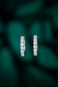 Pendientes de Aro Minimalistas de Platino PT900 con Diamante Cultivado en Laboratorio de Corte Brillante Redondo de 0.36ct |   Diamante Redondo de Corte Brillante Creado en Laboratorio - Product Image 5