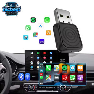 Hicbest AiBox Universal Inalámbrico para <span class=keywords><strong>CarPlay</strong></span> y Android Auto con WiFi de Doble Banda, Módulo USB Inteligente para Auto, <span class=keywords><strong>Mini</strong></span> Portátil, de Aleación y Vidrio - Product Image 1