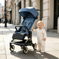 Poussette portable pour nouveau-né, pliable d'une seule main, intérieur spacieux avec grand panier, idéale pour la vie quotidienne des enfants