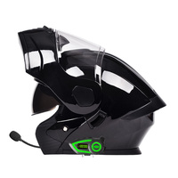 Casques modulaires de moto DOT de haute qualité avec double visière, casque rabattable avec Bluetooth, ensemble de trois pièces, usine de casques AD
