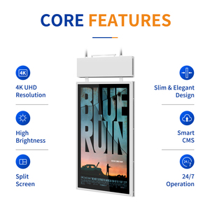 32 43 55 65 Hanging Window Facing UHD Double Sided 3000nits Brightness LCD Advertising Display with SDK OEM 1 Year Warranty - Product Image 3