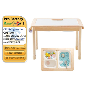 Table sensorielle multifonctionnelle pour tout-petits avec sable de jeu et couvercle, 2 compartiments de rangement, activité Montessori pour enfants - Product Image 1