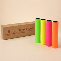 Film DTF Fluorescent en Gros, Largeur 30cm 60cm, Rouleau de 10m 100m pour la Production Personnalisée de T-shirts, Sweats à Capuche et Vêtements de Sport