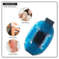 Coussin de genou réutilisable en PVC avec gel et poche de glace pour thérapie chaude et froide, soulage la douleur au genou et favorise la récupération des blessures 24x14cm