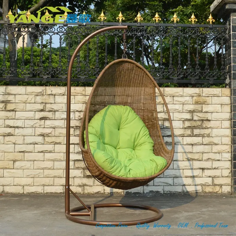 Cadeira balanço em forma de ovo, cadeira com suporte para pendurar no pátio, mobiliário interno e externo com varanda para jardim pátio